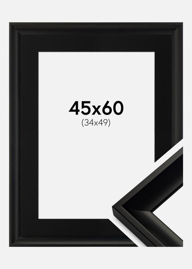 Ram med passepartou Frame Öjaren Black 45x60 cm - Picture Mount Black 35x50 cm