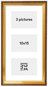 Galleri 1 Abisko Collage Frame XIII Gold - 3 Pictures (10x15 cm)