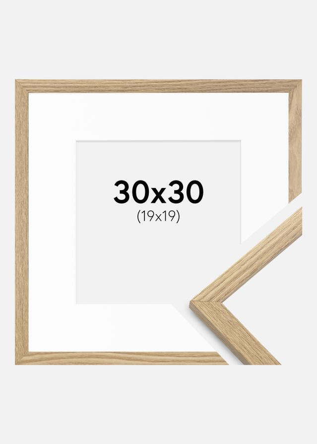 Ram med passepartou Frame Trendy Oak 30x30 cm - Picture Mount White 20x20 cm