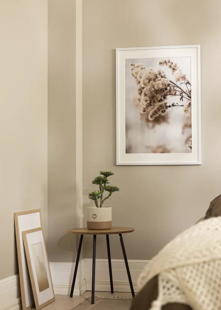 Ram med passepartou Frame Trendy White 40x40 cm - Picture Mount White 32x32 cm