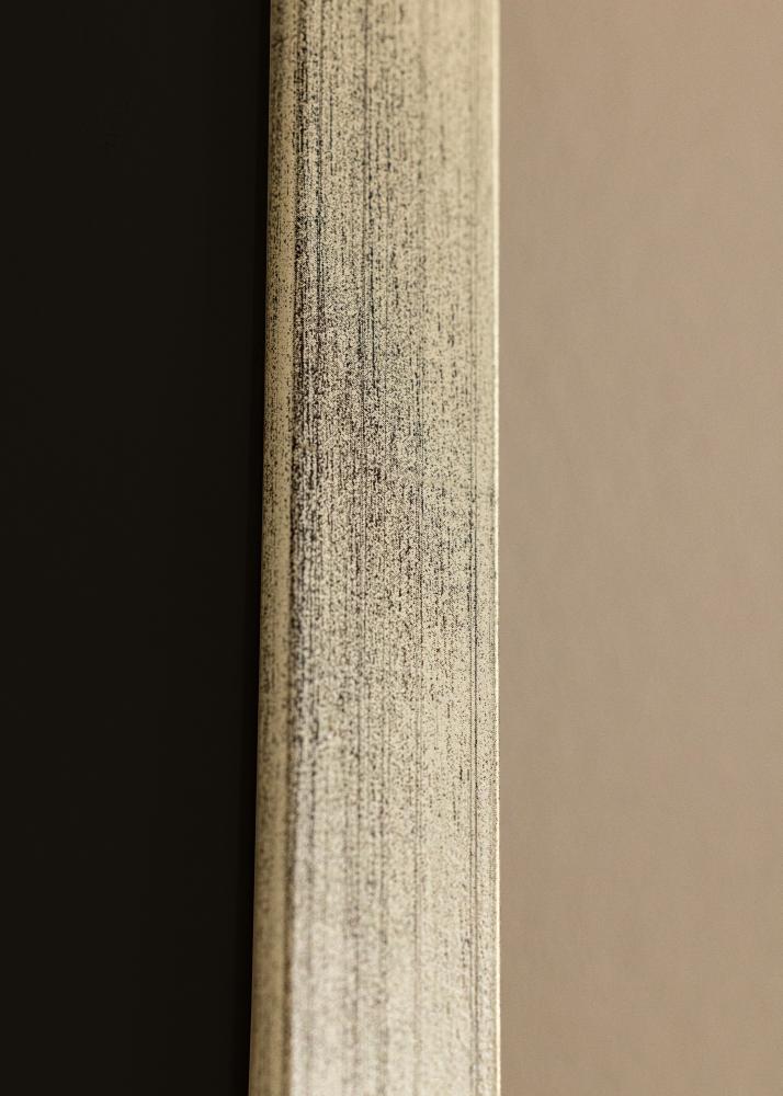 Ram med passepartou Frame Stilren Silver 18x24 cm - Picture Mount Black 13x18 cm