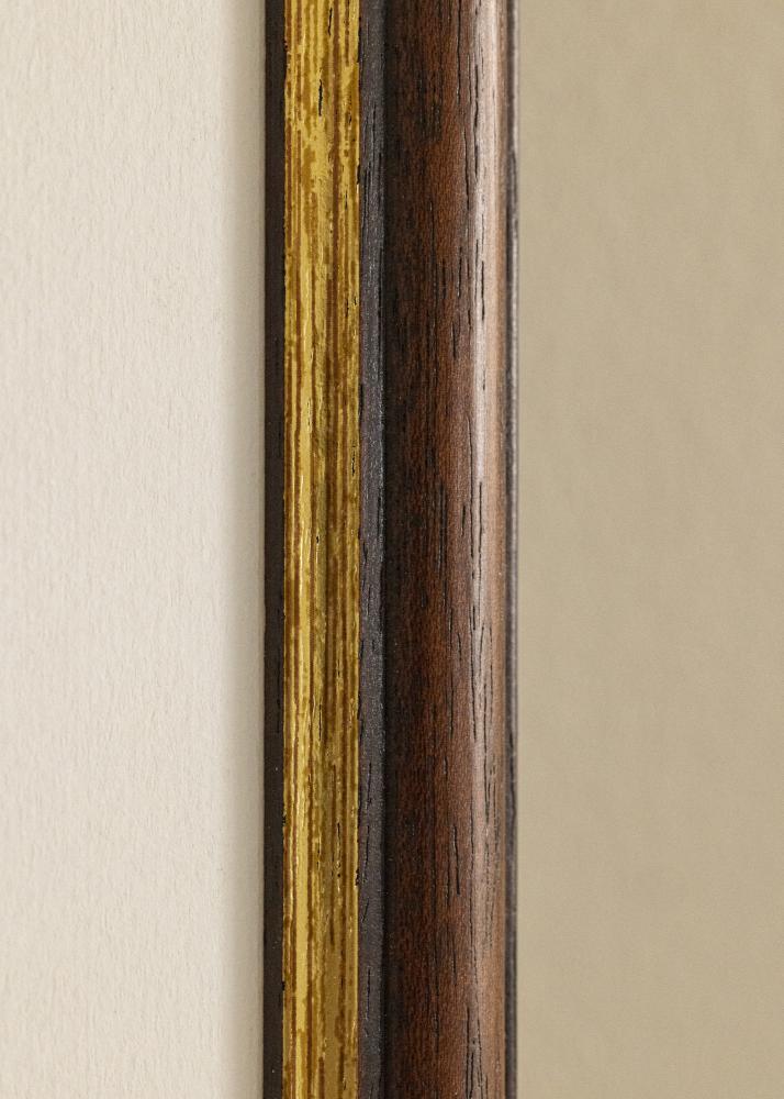 Ram med passepartou Frame Siljan Brown 45x45 cm - Mounts White 14x14 inches