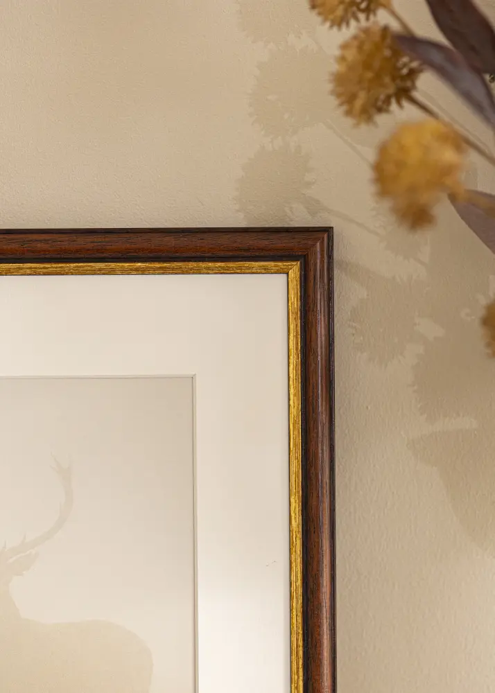 Ram med passepartou Frame Siljan Brown 45x50 cm - Mounts White 34x42 cm