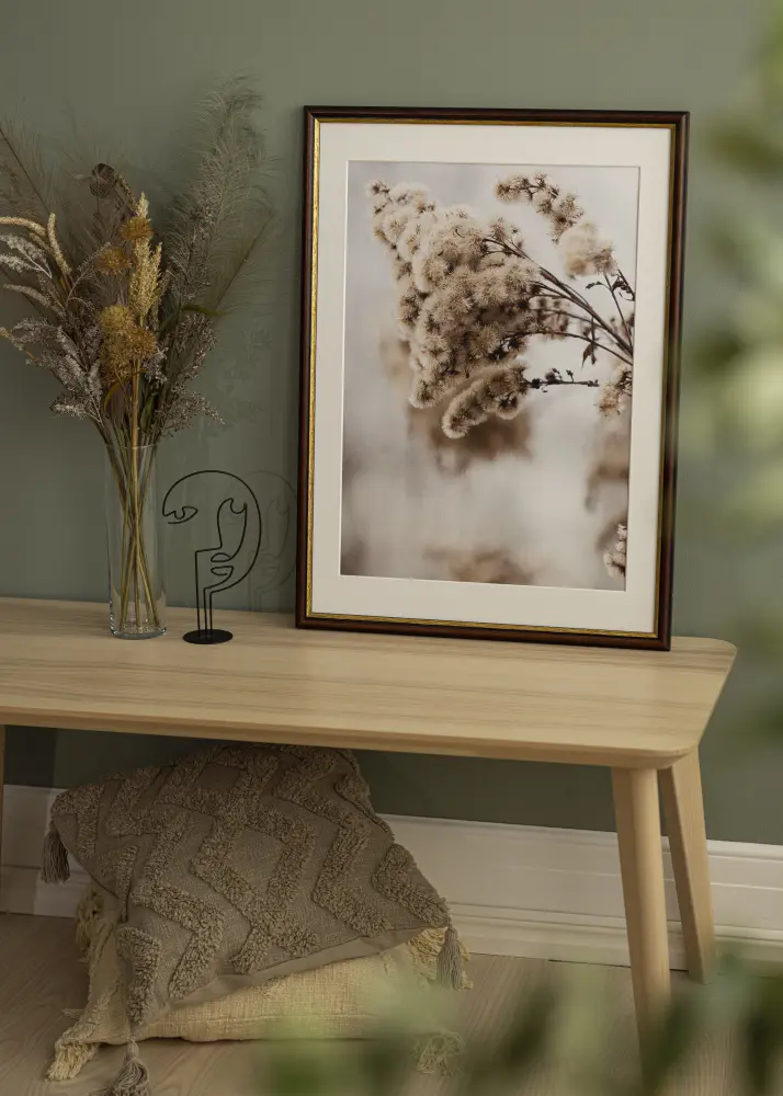 Ram med passepartou Frame Siljan Brown 45x50 cm - Mounts White 34x42 cm