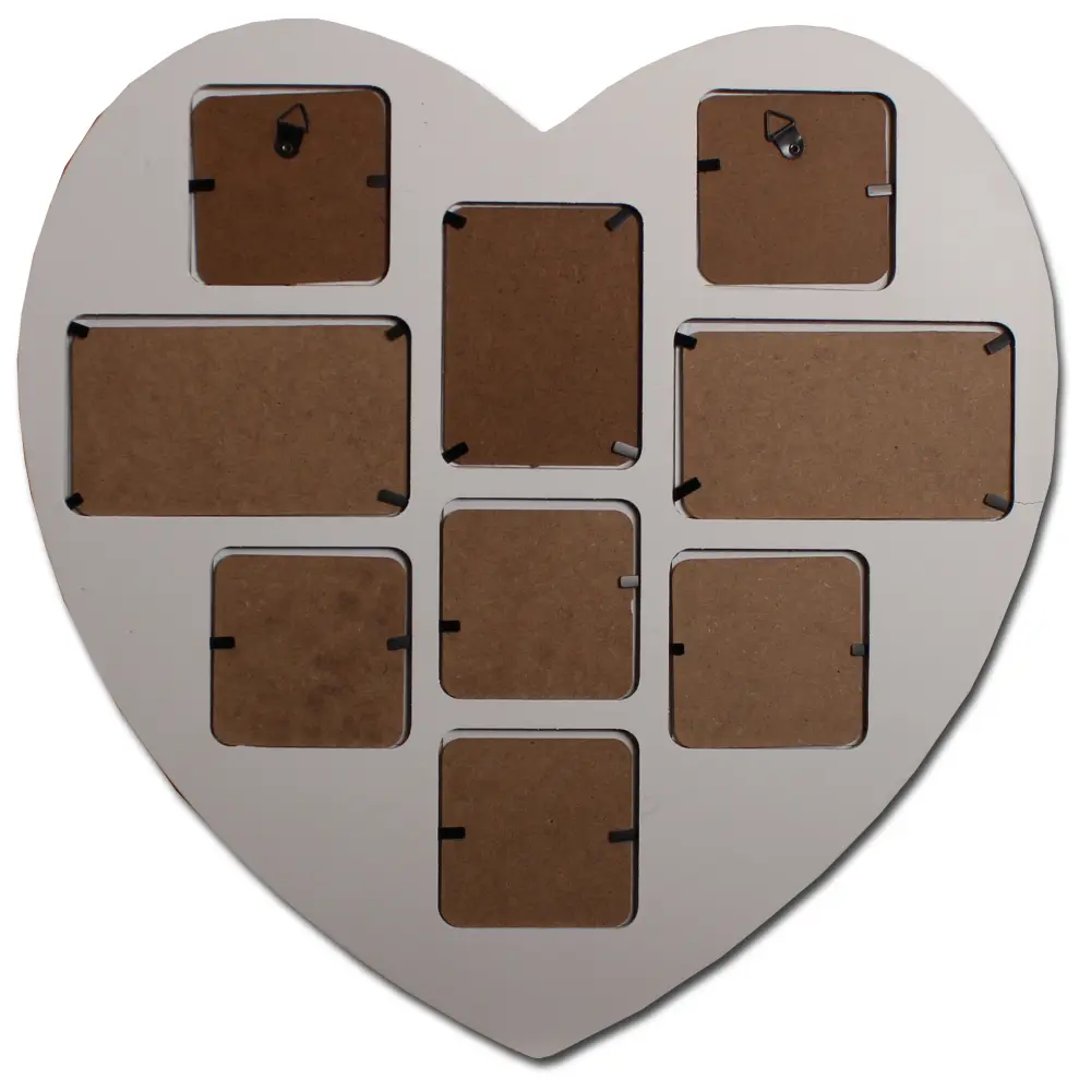 Estancia Heart-shaped White Collage frame Acrylic glass - 9 Pictures