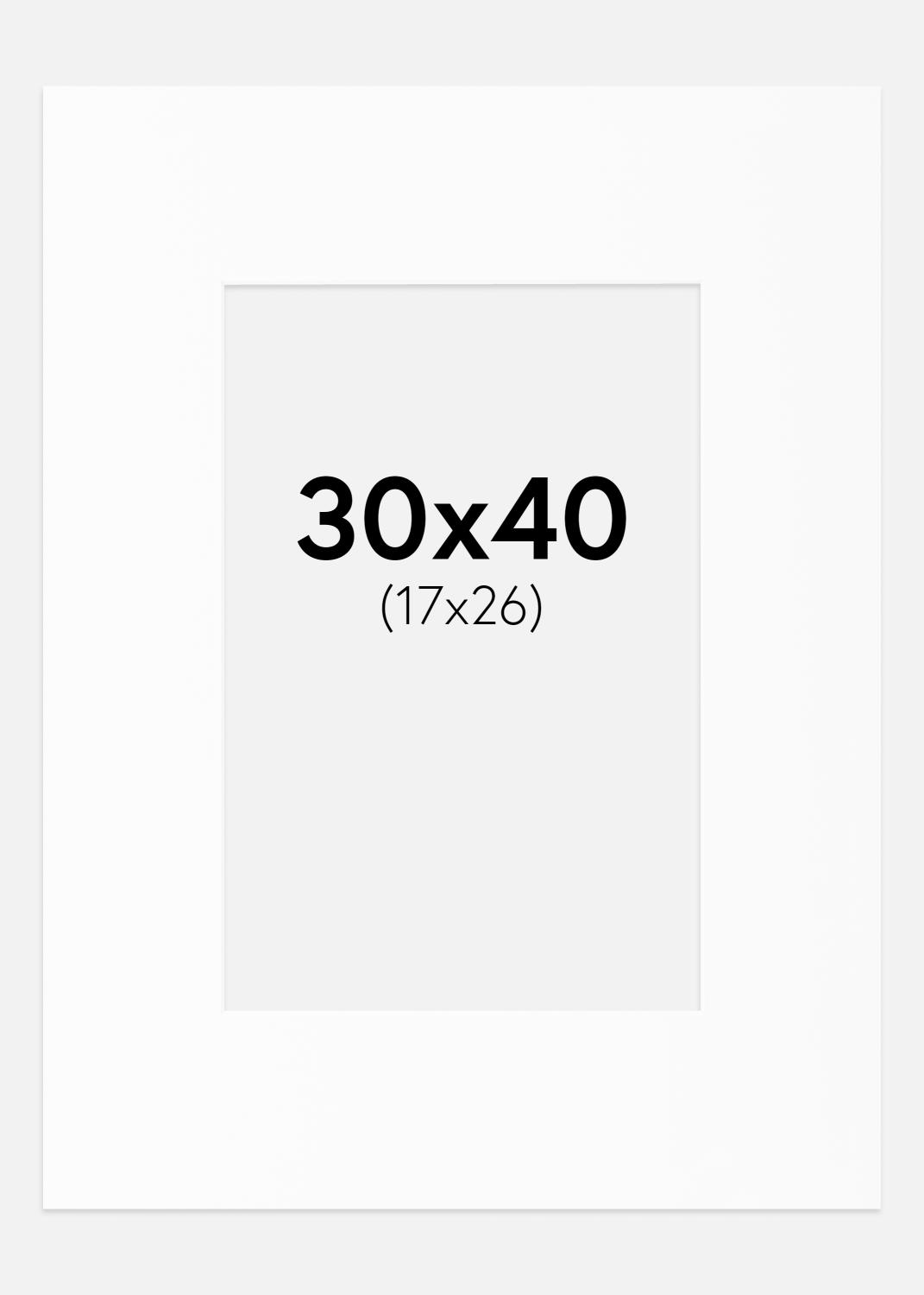 Product Image for Mount White Standard (White Core) 30x40 cm (17x26)
