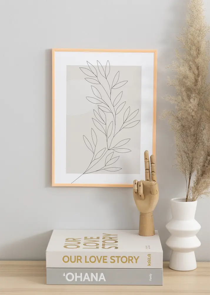Ram med passepartou Frame New Lifestyle Light Grey 30x40 cm - Picture Mount Black 21x30 cm