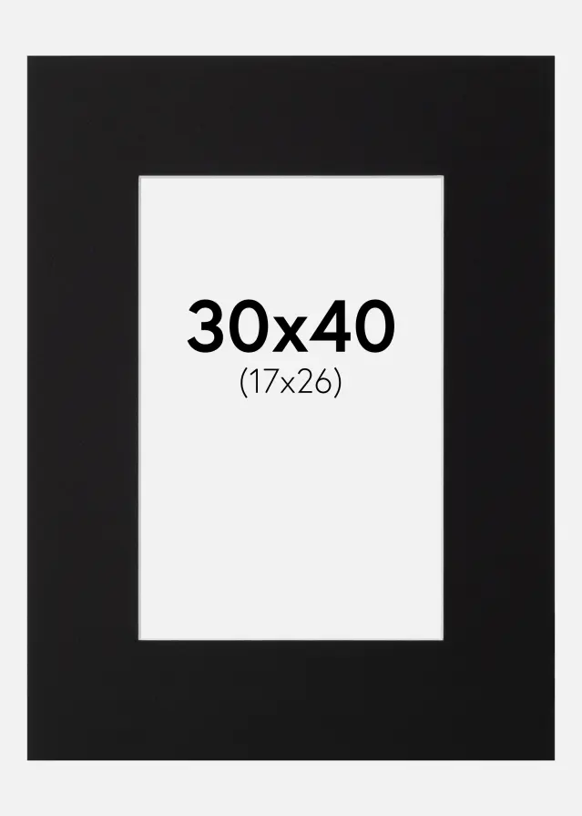 Artlink Mount Black Standard (White Core) 30x40 cm (17x26)