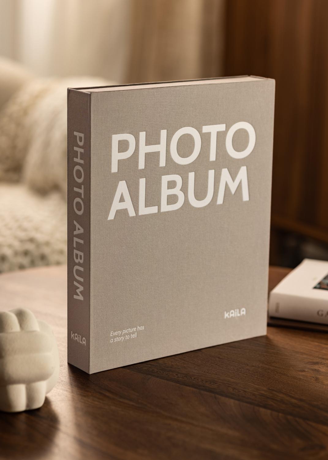 Product Image for KAILA PHOTO ALBUM Grey - Coffee Table Photo Album (60 Black Pages)