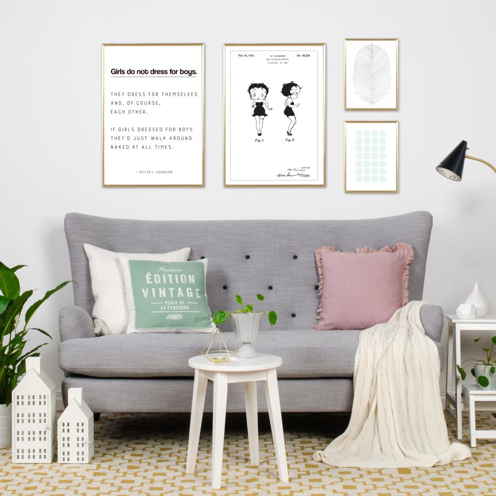 Bildverkstad Patent drawing - Betty Boop Poster