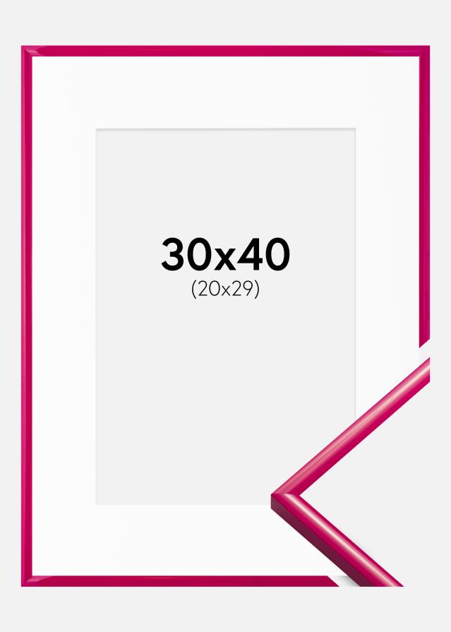 Ram med passepartou Frame New Lifestyle Dark Pink 30x40 cm - Picture Mount White 21x30 cm