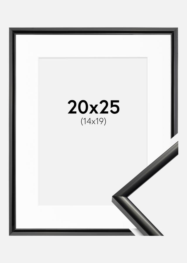 Ram med passepartou Frame New Lifestyle Black 20x25 cm - Picture Mount White 15x20 cm