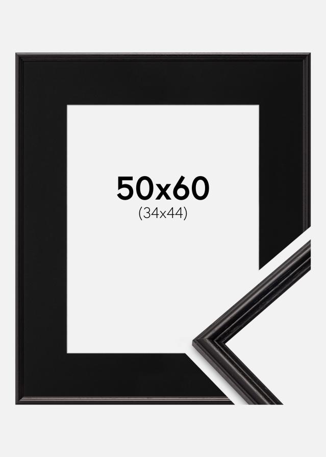 Ram med passepartou Frame Horndal Black 50x60 cm - Picture Mount Black 35x45 cm