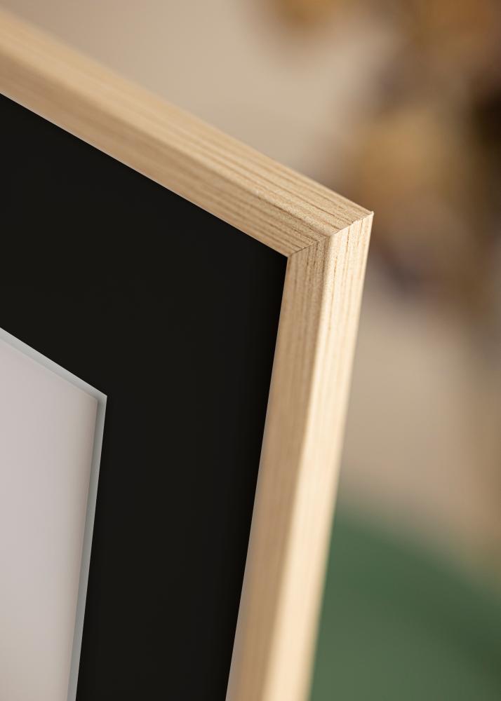 Ram med passepartou Frame Galant Oak 50x50 cm - Picture Mount Black 35x35 cm
