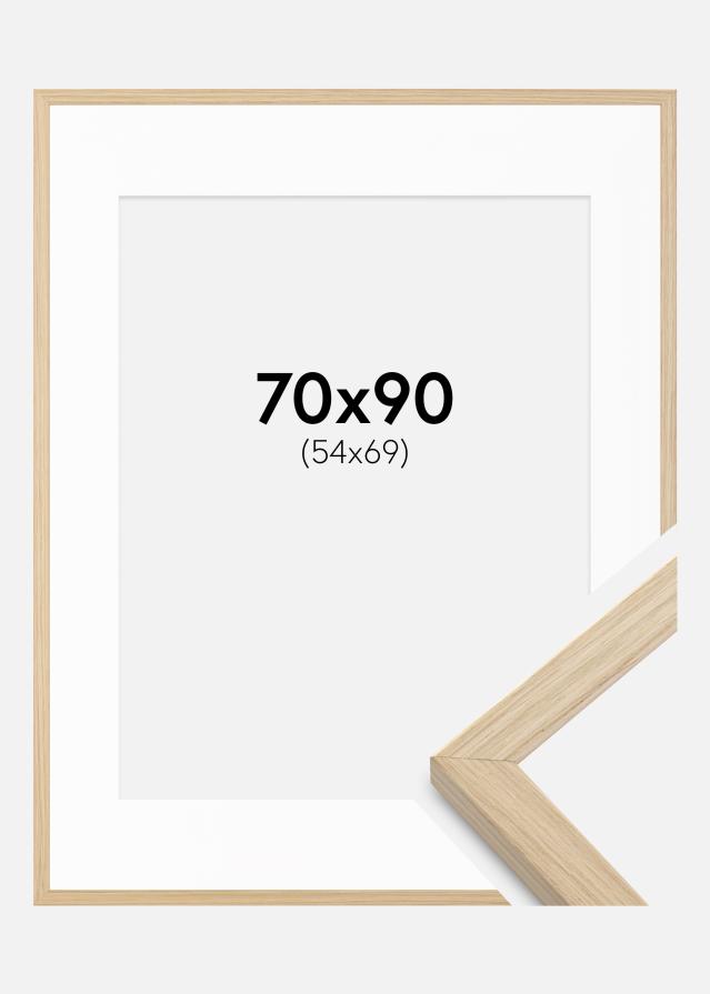 Ram med passepartou Frame Grimsåker Oak 70x90 cm - Picture Mount White 55x70 cm