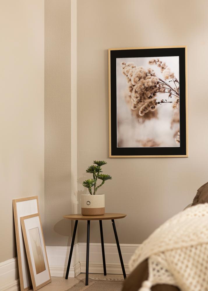 Ram med passepartou Frame Galant Oak 50x50 cm - Picture Mount Black 35x35 cm