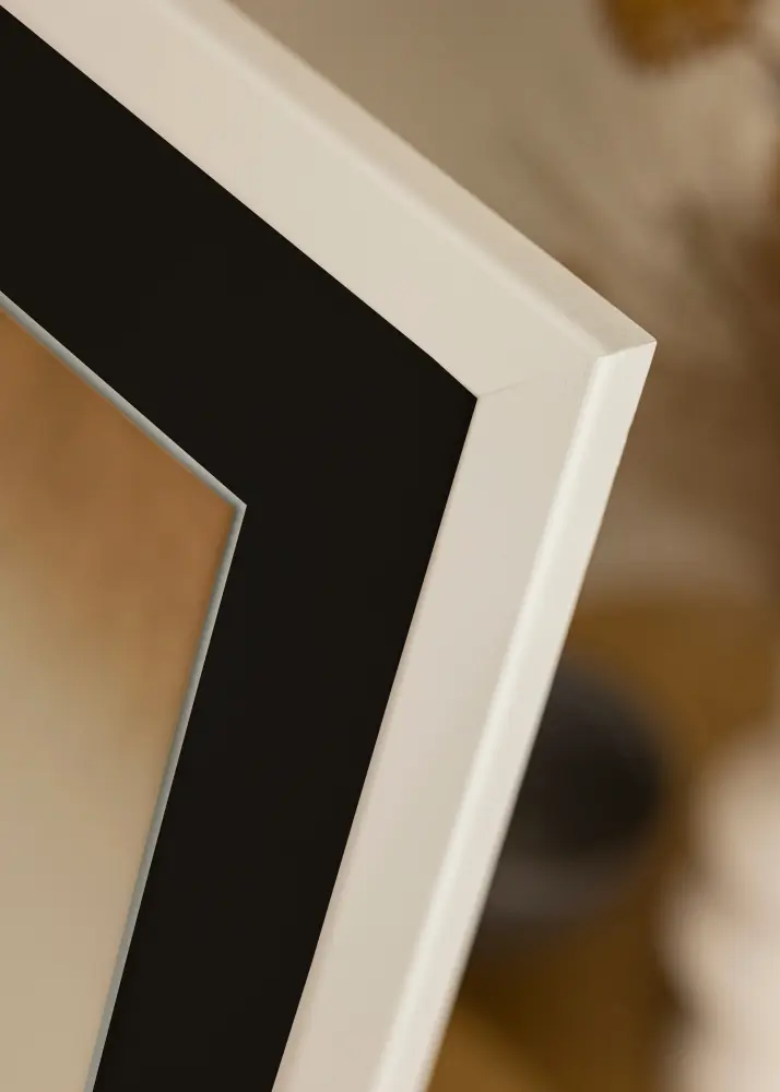 Ram med passepartou Frame Trendline White 80x80 cm - Picture Mount Black 70x70 cm