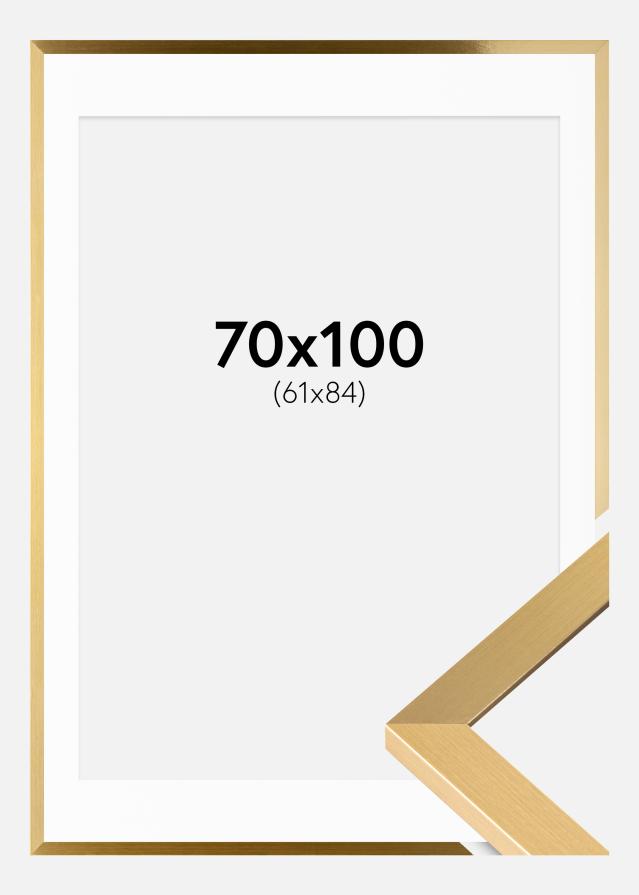 Ram med passepartou Frame Selection Gold 70x100 cm - Picture Mount White 62x85 cm