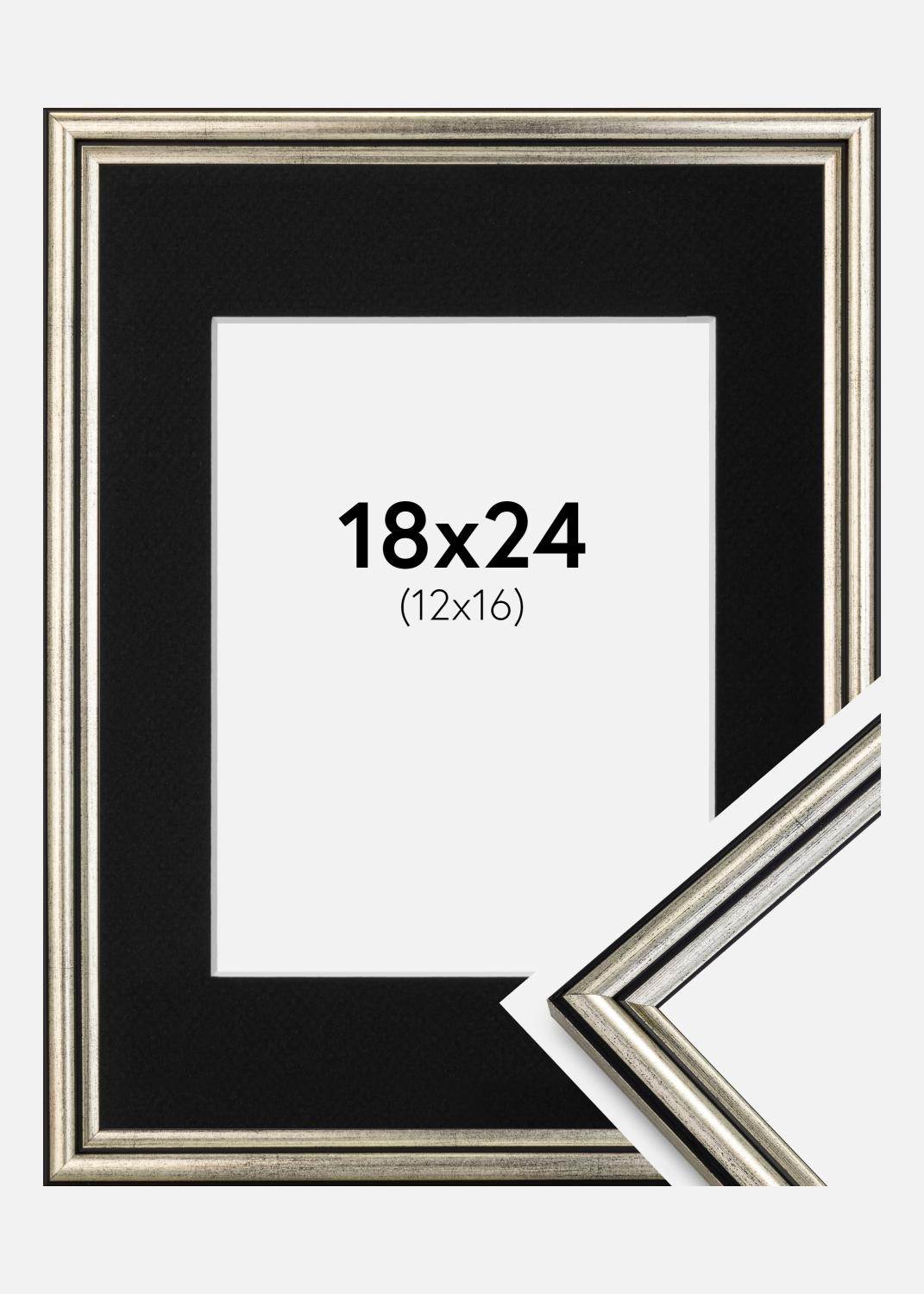 Product Image for Frame Horndal Silver 18x24 cm - Picture Mount Black 13x17 cm