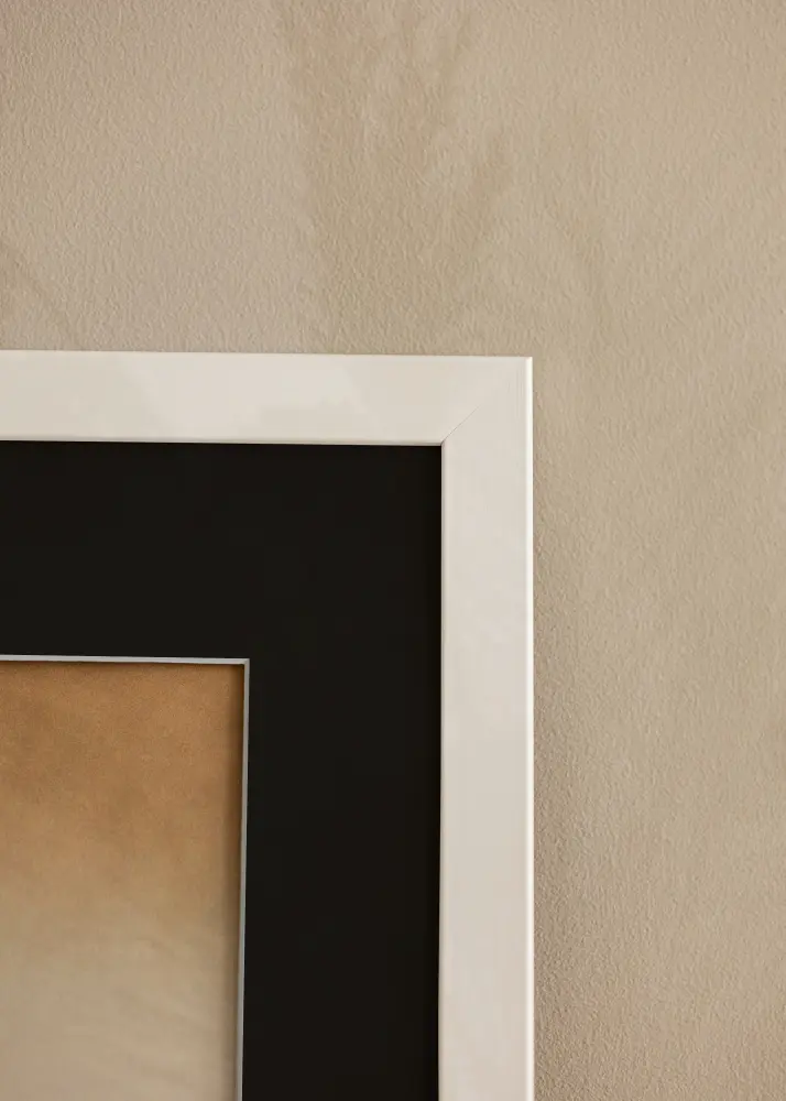 Ram med passepartou Frame Trendline White 80x80 cm - Picture Mount Black 70x70 cm
