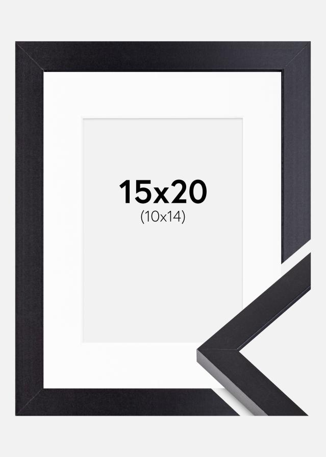 Ram med passepartou Frame Selection Black 15x20 cm - Picture Mount White 11x15 cm