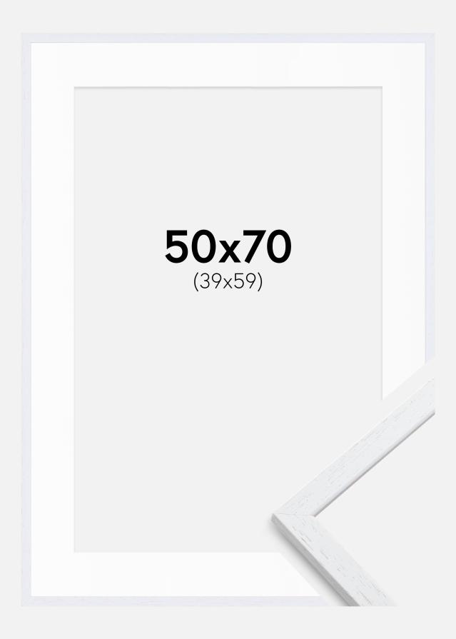 Ram med passepartou Frame Edsbyn Warm White 50x70 cm - Picture Mount White 40x60 cm
