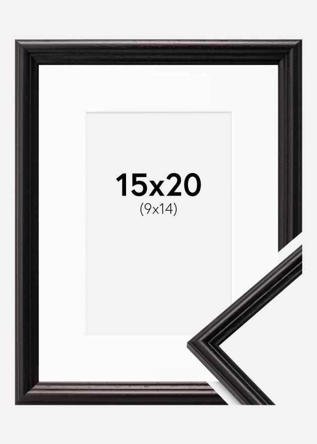Ram med passepartou Frame Horndal Black 15x20 cm - Picture Mount White 10x15 cm