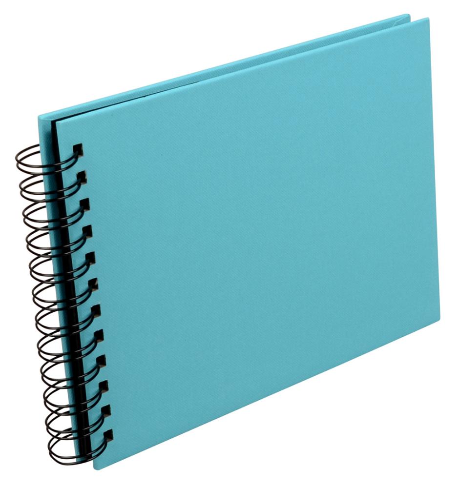 Walther Fun Spiral bound album Turqouise - 23x17 cm (40 Black pages / 20 sheets)