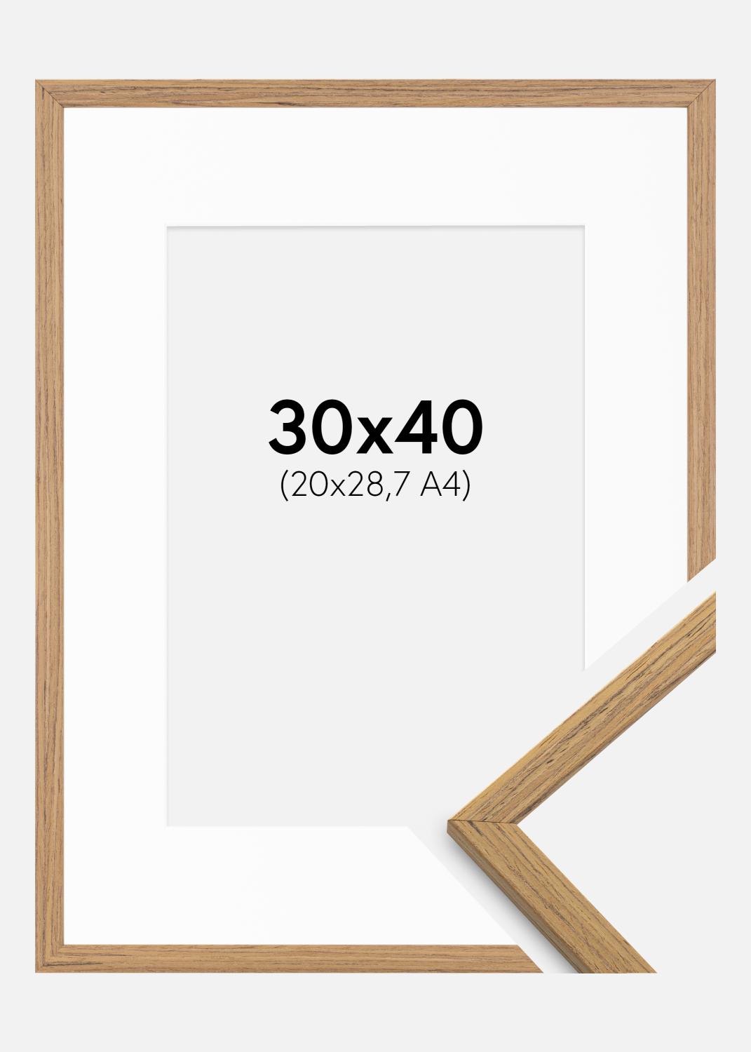 Product Image for Frame Edsbyn Teak 30x40 cm - Picture Mount White 21x29.7 cm (A4)