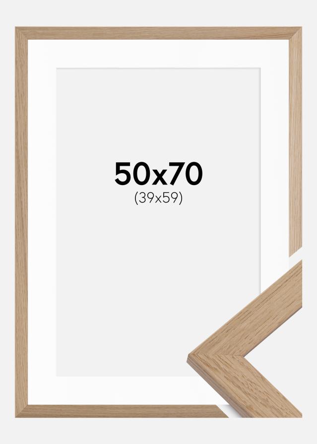 Ram med passepartou Frame Trendline Oak 50x70 cm - Picture Mount White 40x60 cm