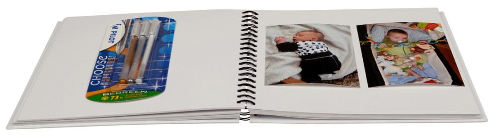 Estancia Square Spiral bound photo album White - 25x25 cm (80 White pages / 40 sheets)