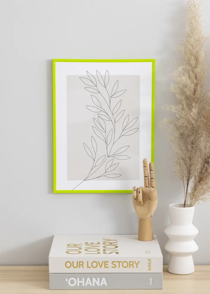 Ram med passepartou Frame New Lifestyle May Green 30x40 cm - Picture Mount Black 21x30 cm