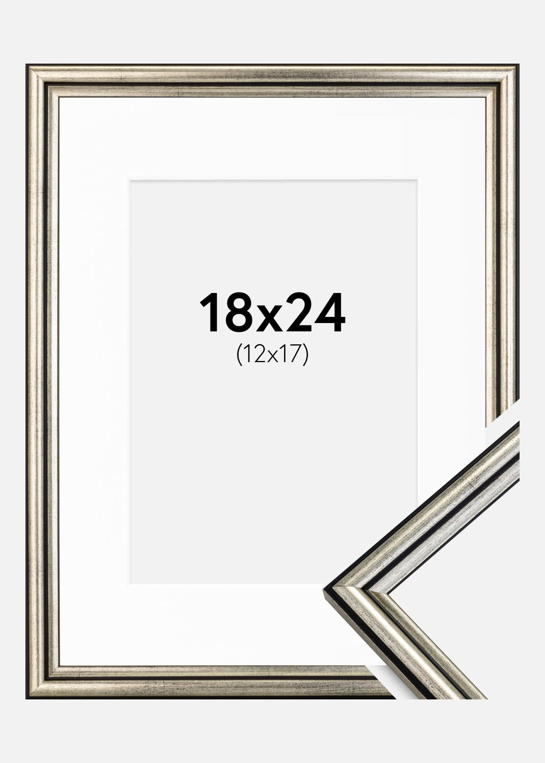 Product Image for Frame Horndal Silver 18x24 cm - Picture Mount White 13x18 cm