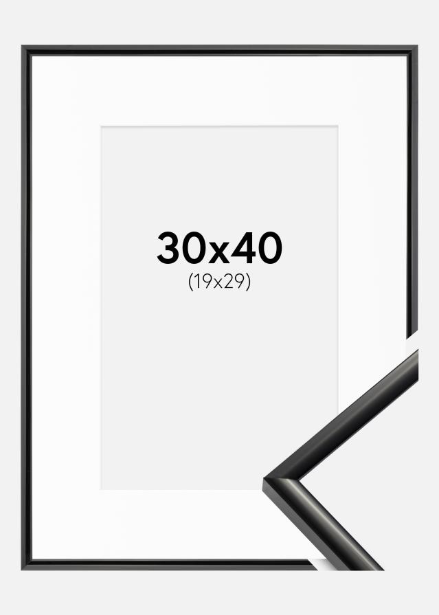 Ram med passepartou Frame New Lifestyle Black 30x40 cm - Picture Mount White 20x30 cm