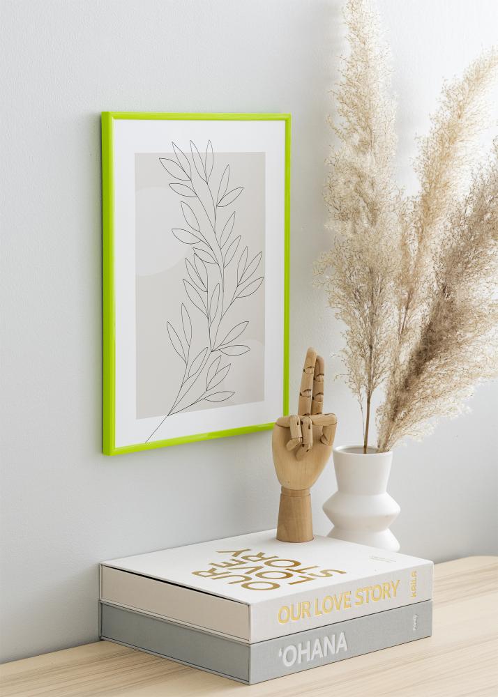 Ram med passepartou Frame New Lifestyle May Green 30x40 cm - Picture Mount Black 21x30 cm