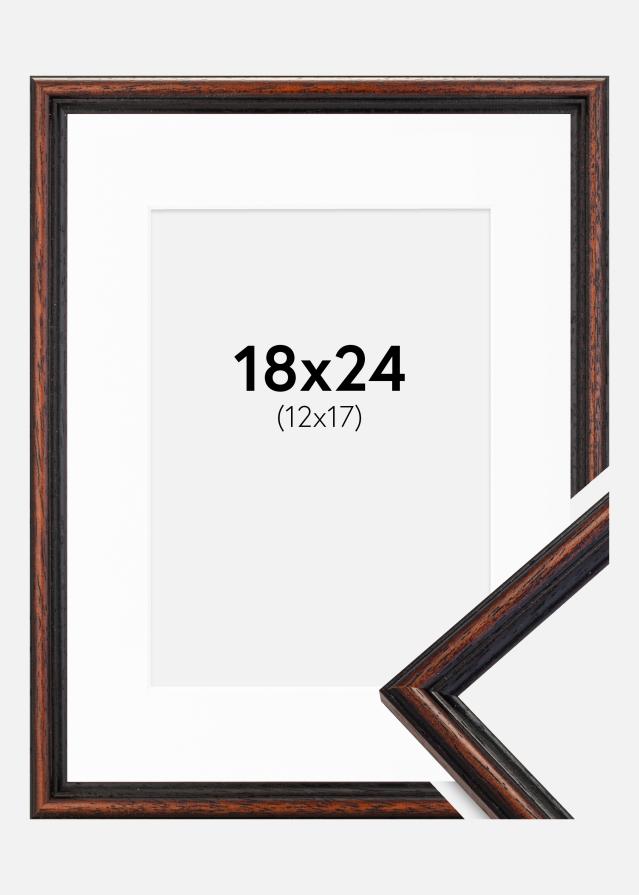 Ram med passepartou Frame Horndal Walnut 18x24 cm - Picture Mount White 13x18 cm