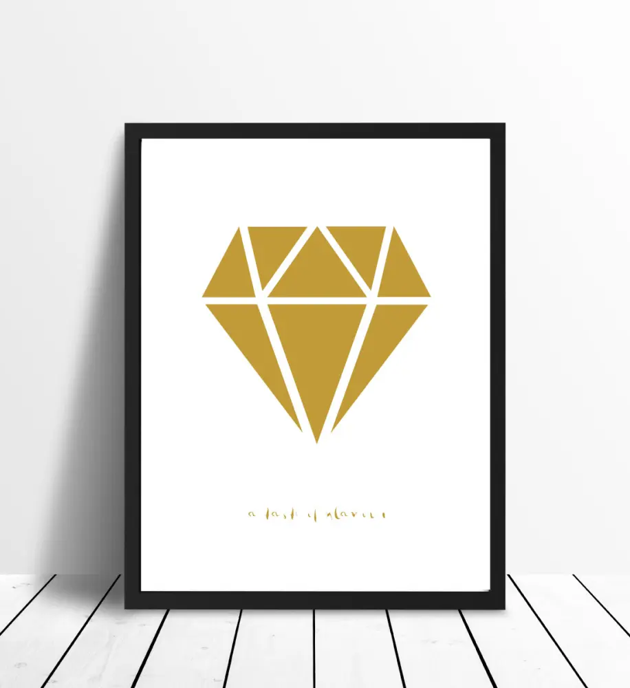 Bildverkstad Diamond - Gold Poster