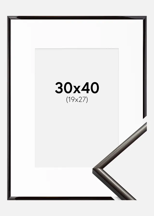 Ram med passepartou Frame New Lifestyle Espresso Brown 30x40 cm - Picture Mount White 20x28 cm