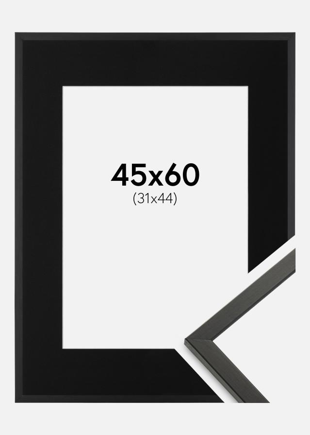 Ram med passepartou Frame Galant Black 45x60 cm - Picture Mount Black 32x45 cm