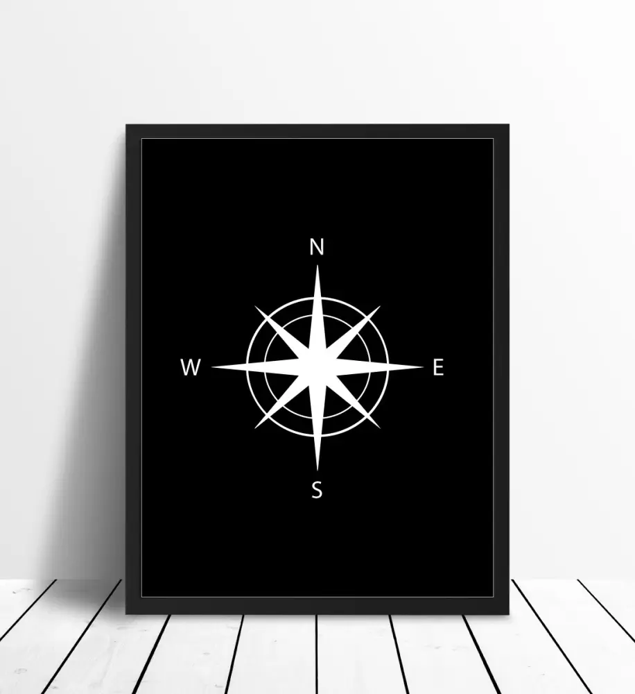 Bildverkstad Compass rose - Black