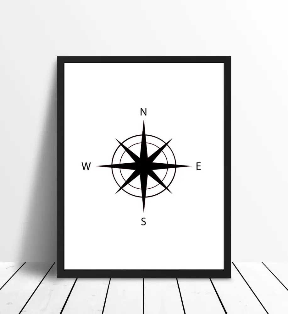 Bildverkstad Compass rose - White