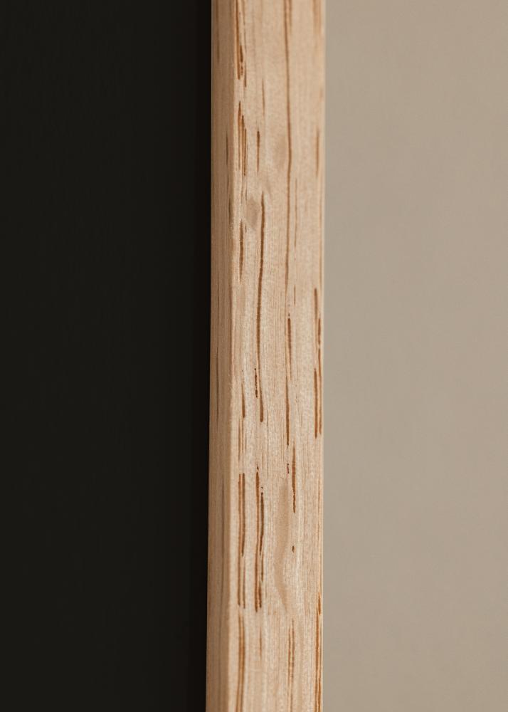 Ram med passepartou Frame Narrow Oak 20x30 cm - Picture Mount Black 15x21 cm (A5)