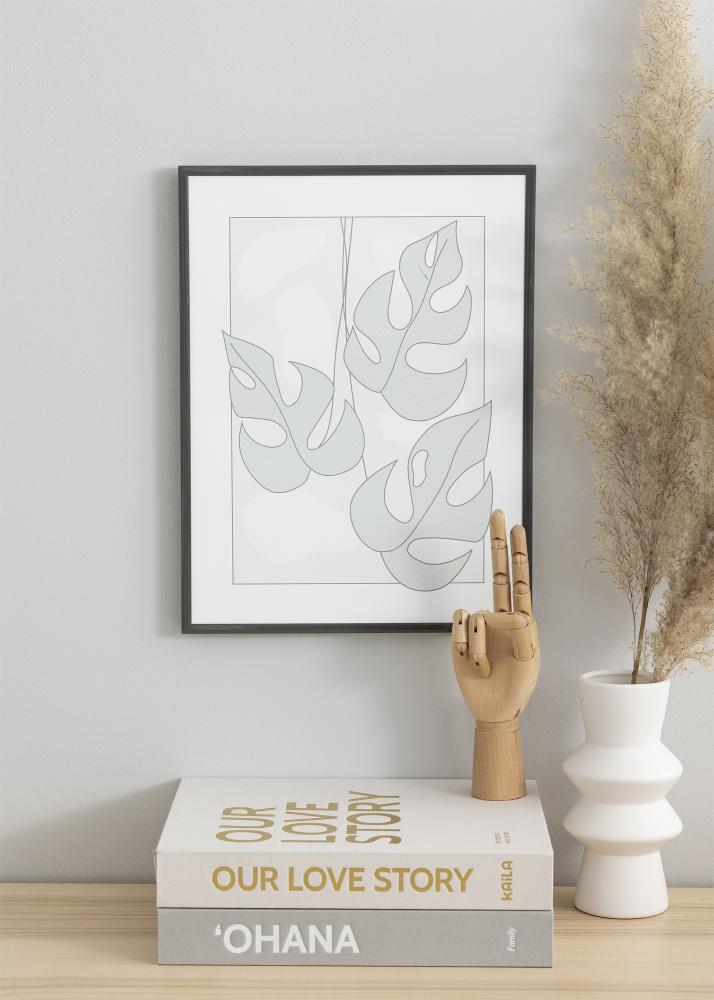 Ram med passepartou Frame New Lifestyle Dark Grey 30x40 cm - Picture Mount Black 20x28 cm