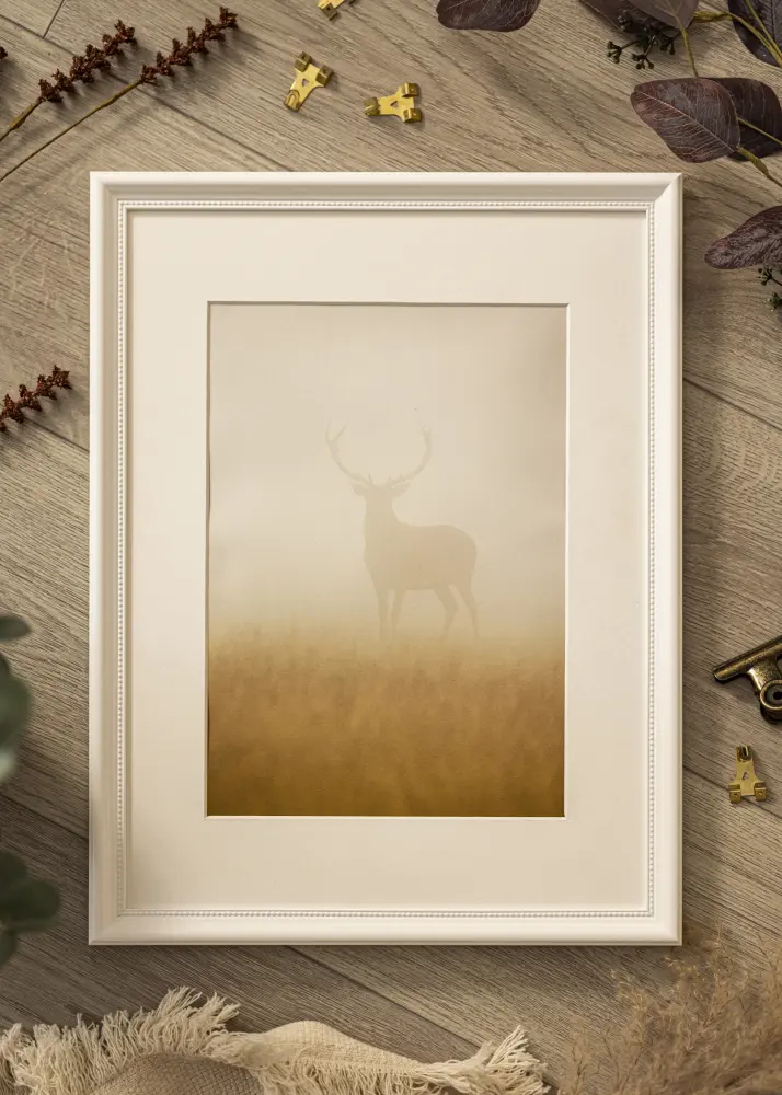 Ram med passepartou Frame Gala White 13x18 cm - Picture Mount White 9x12 cm