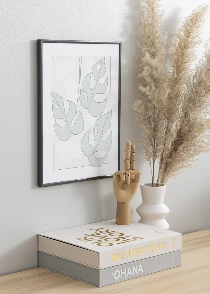 Ram med passepartou Frame New Lifestyle Dark Grey 30x40 cm - Picture Mount Black 20x28 cm