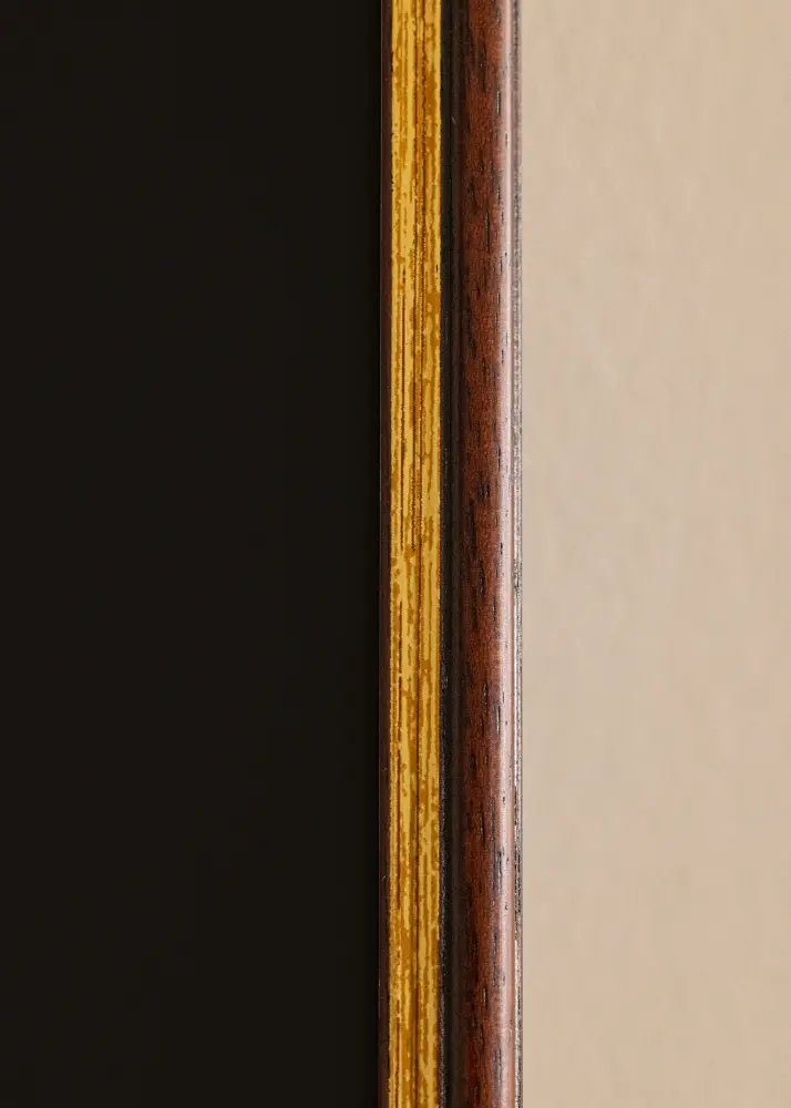 Ram med passepartou Frame Horndal Brown 40x60 cm - Picture Mount Black 32.9x48.3 cm (A3+)