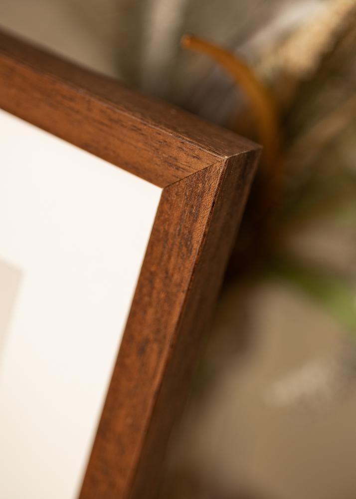 Ram med passepartou Frame Hermes Teak 60x90 cm - Mounts White 50x75 cm