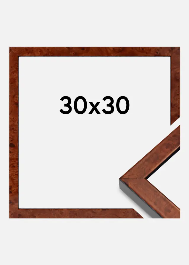 Mavanti Frame Hermes Acrylic Glass Burr Walnut 30x30 cm