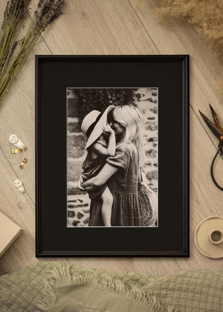 Ram med passepartou Frame Horndal Black 50x60 cm - Picture Mount Black 14x18 inches