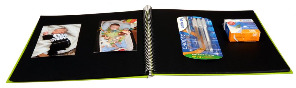  Innova Festival Photo album Green - 28x29 cm (60 Black pages / 30 sheets)